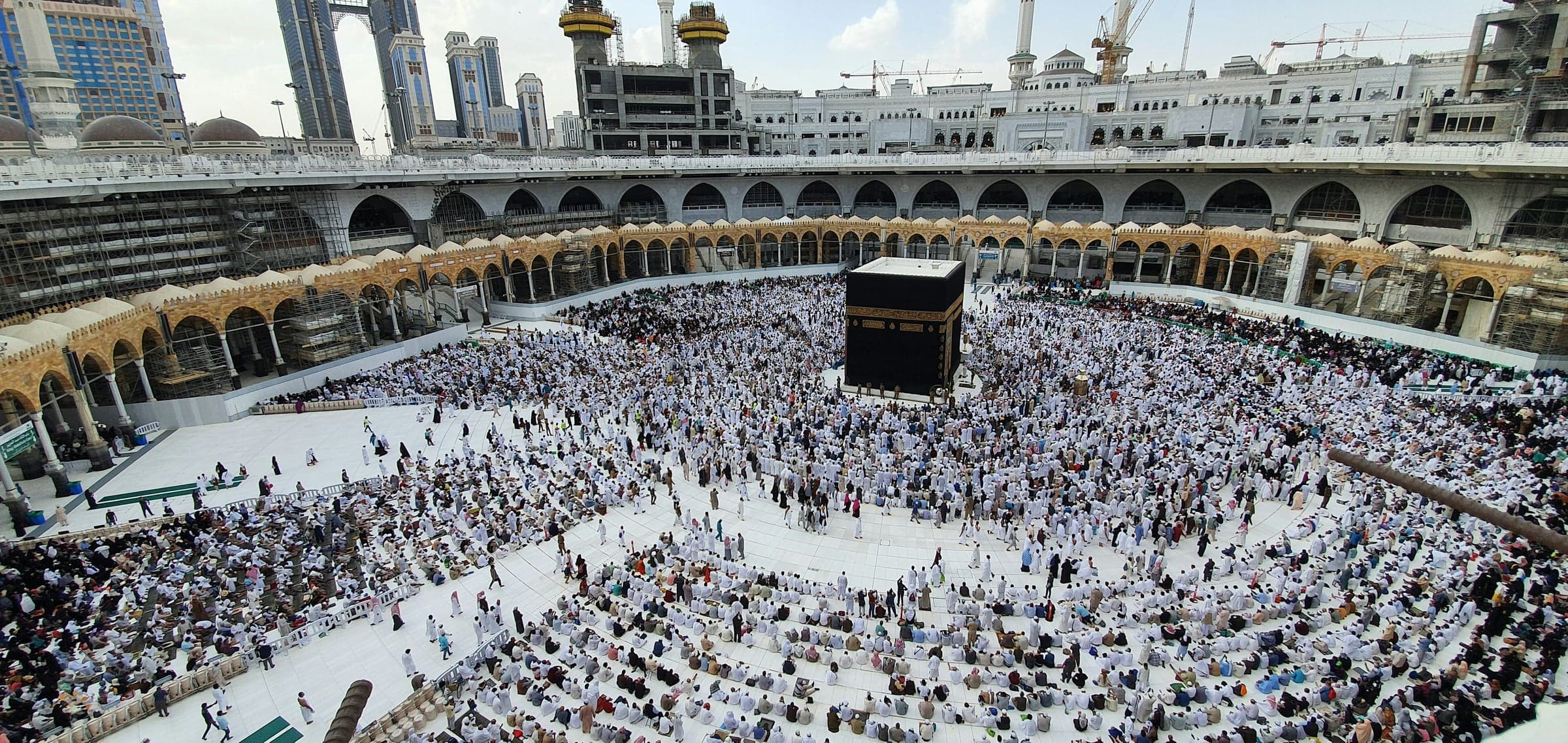 Makkah at night during Umrah